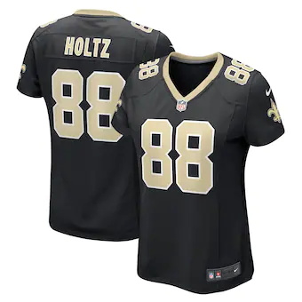 womens nike jp holtz black new orleans saints game player j